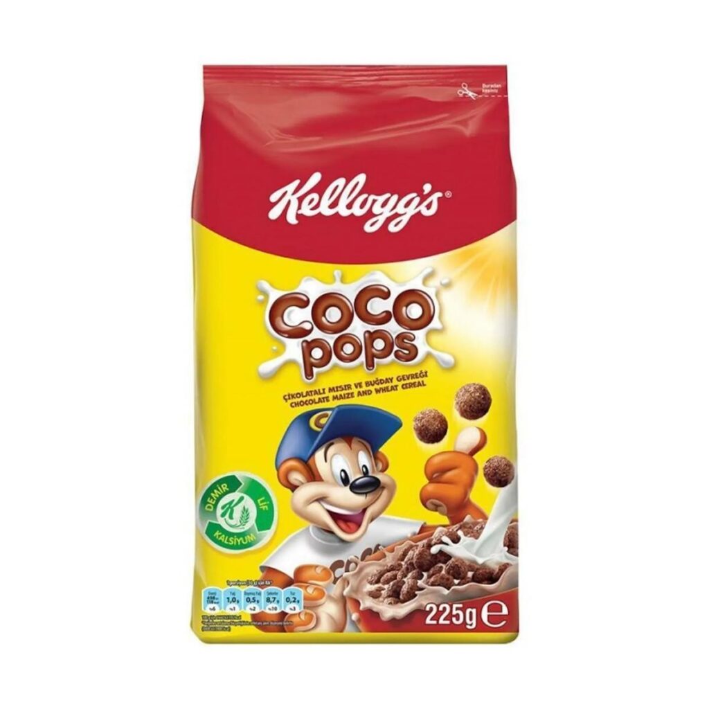  LKER KELLOGGS COCO POPS CORN FLAKES 225 GR MARY FMCG